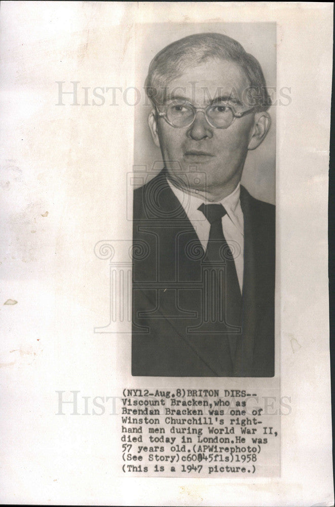 1958 Press Photo Briton Dies. - Historic Images