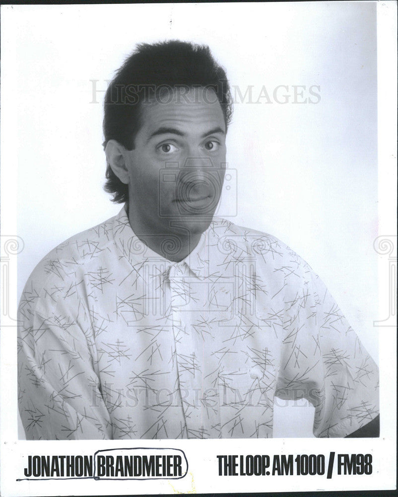 1988 Press Photo Jonathon Brandmeier American Radio Personality Chicago - Historic Images