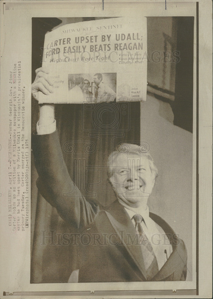 1976 Press Photo Jimmy Carter American Democratic Politician - Historic Images