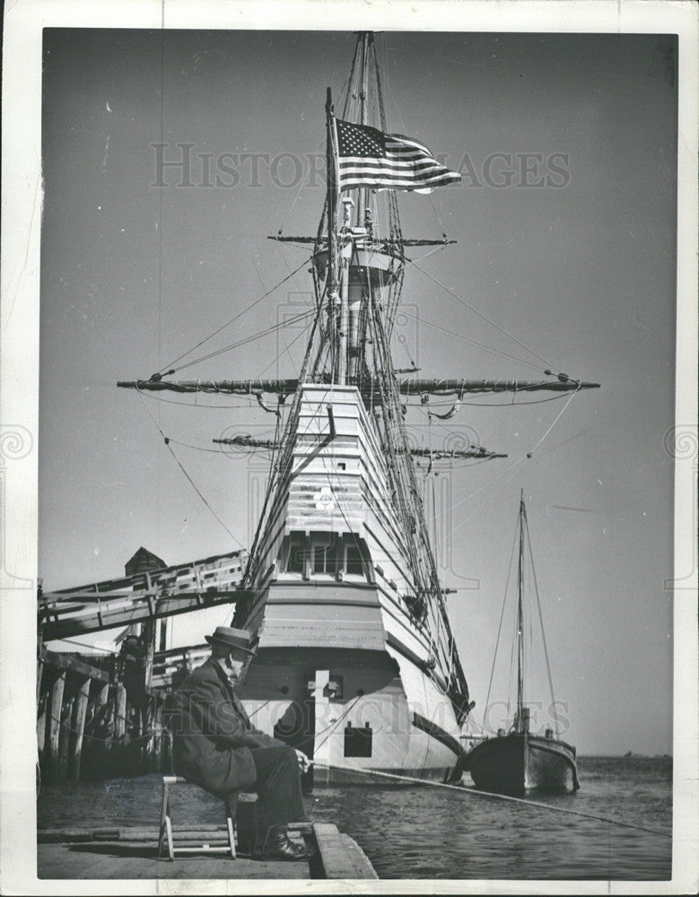 1960 Press Photo Mayflower II Replica Ship - Historic Images