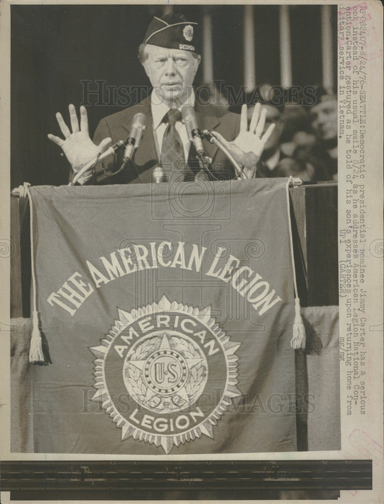 1976 Press Photo Democratic Presidential Candidate American Legion Convention - Historic Images