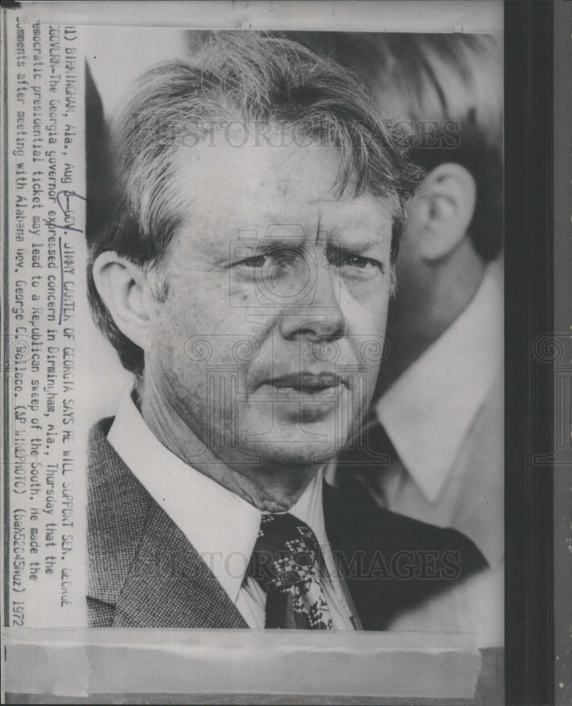 1972 Press Photo Jimmy Carter American Democratic Politician - Historic Images