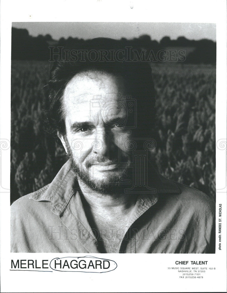 Press Photo Merle Haggard American Country Music Singer Guitarist - Historic Images