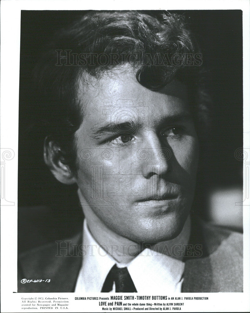 1974 Press Photo Timothy Bottoms &amp; Maggie Smith star in &quot;Love and Pain&quot; - Historic Images