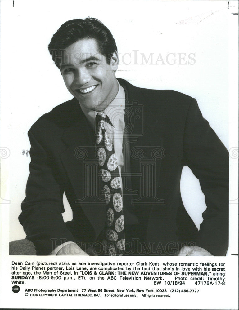 1994 Press Photo Dean Cain &quot;Lois &amp; Clark The New Adventures of Superman&quot; - Historic Images