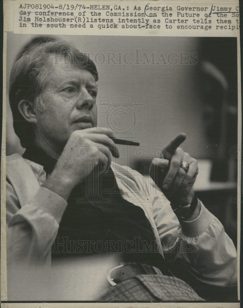 1974 Press Photo Democratic Georgia Governor Jimmy Carter Attends Conference - Historic Images