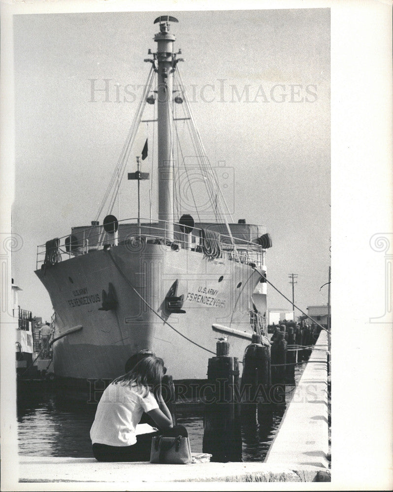 1971 Press Photo Navy Minesweeper Dominant - Historic Images