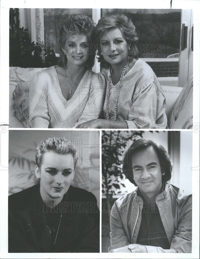 1985 Press Photo Barbara Mandrell Boy George Neil Diamond Musicians Walters - Historic Images