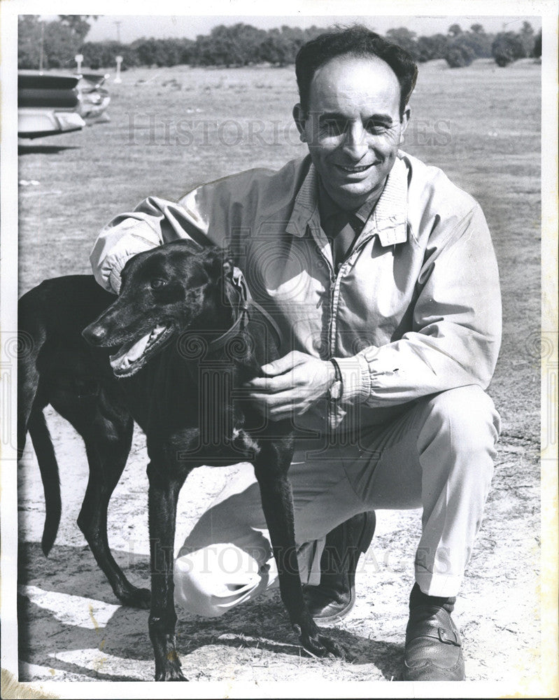 1969 Press Photo F Fulginiti With Brockton Greyhound-Like Magic - Historic Images