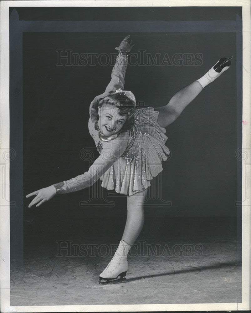 1944 Press Photo Hazel Franklin/Ice Skating/Figure Skating/Ice Follies - Historic Images