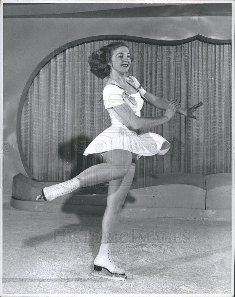 1948 Press Photo Hazel Franklin/Ice Skating/Figure Skating/Ice Follies - Historic Images