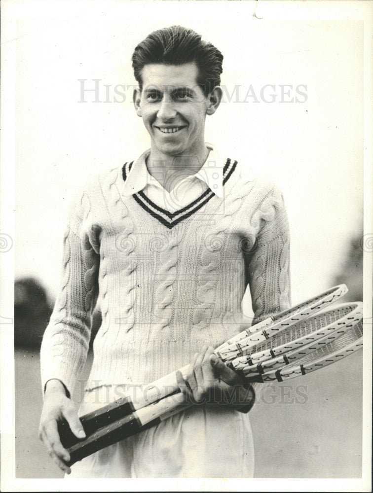 1938 Press Photo Edward J Fuller North and South Amateur Tennis Tournament - Historic Images