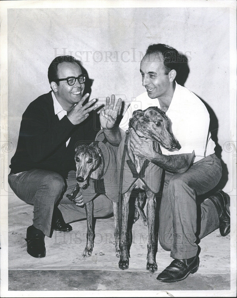 1968 Press Photo Joe &amp; Frank Fulginiti With Dogs Mello Mystic And Happy Harold - Historic Images