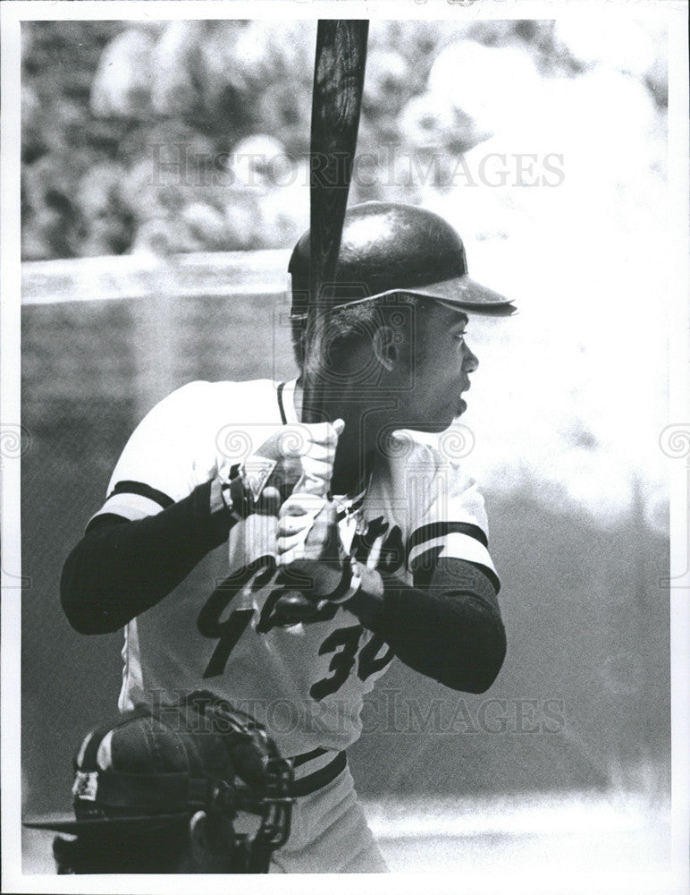 1977 Press Photo Derrell Thomas Dan Francisco Infielder - Historic Images