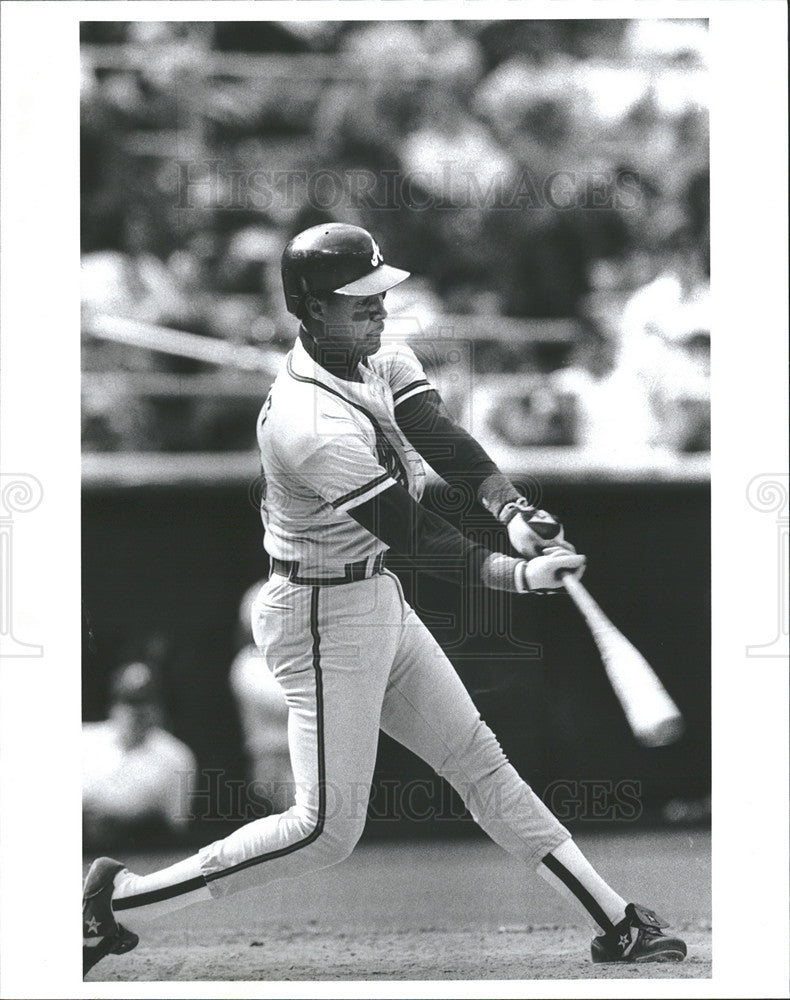 Undated Press Photo Andres Thomas Swing The Bat Atlanta Braves - Historic Images