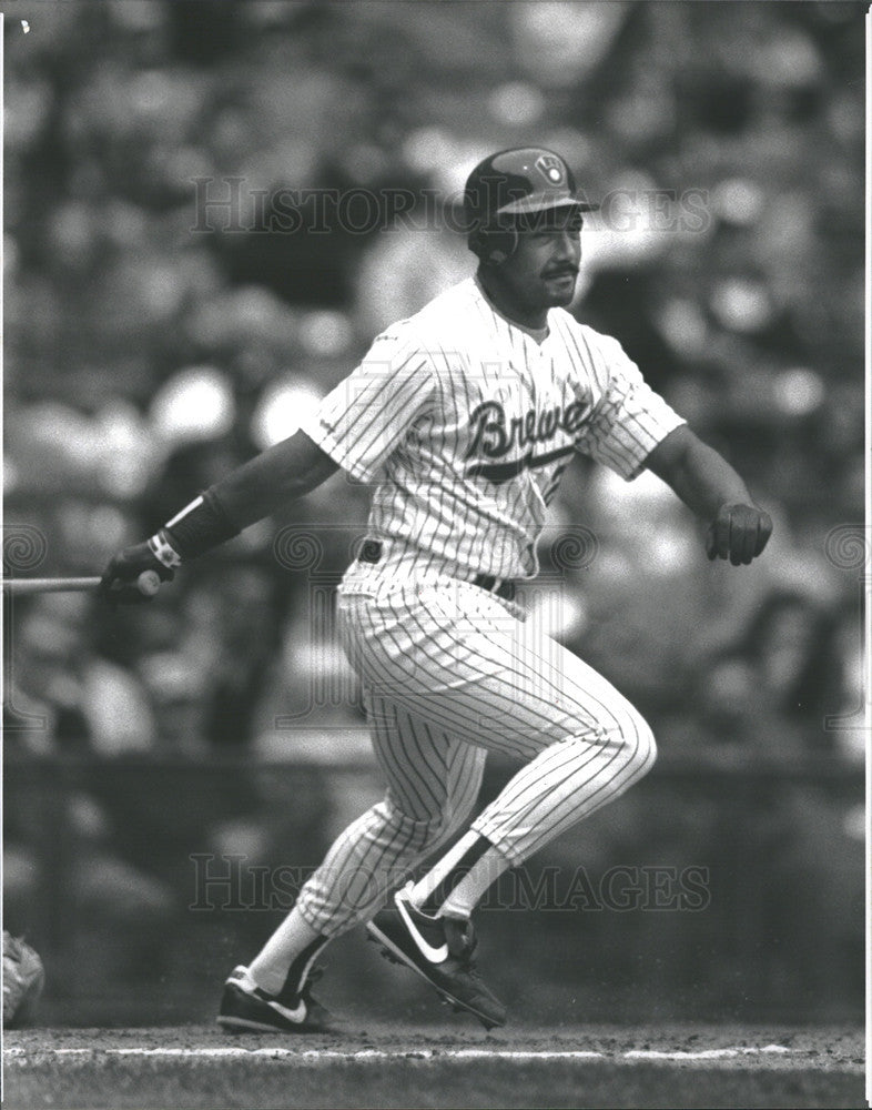 1991 Press Photo Franklin Stubbs Milwaukee Brewers - Historic Images