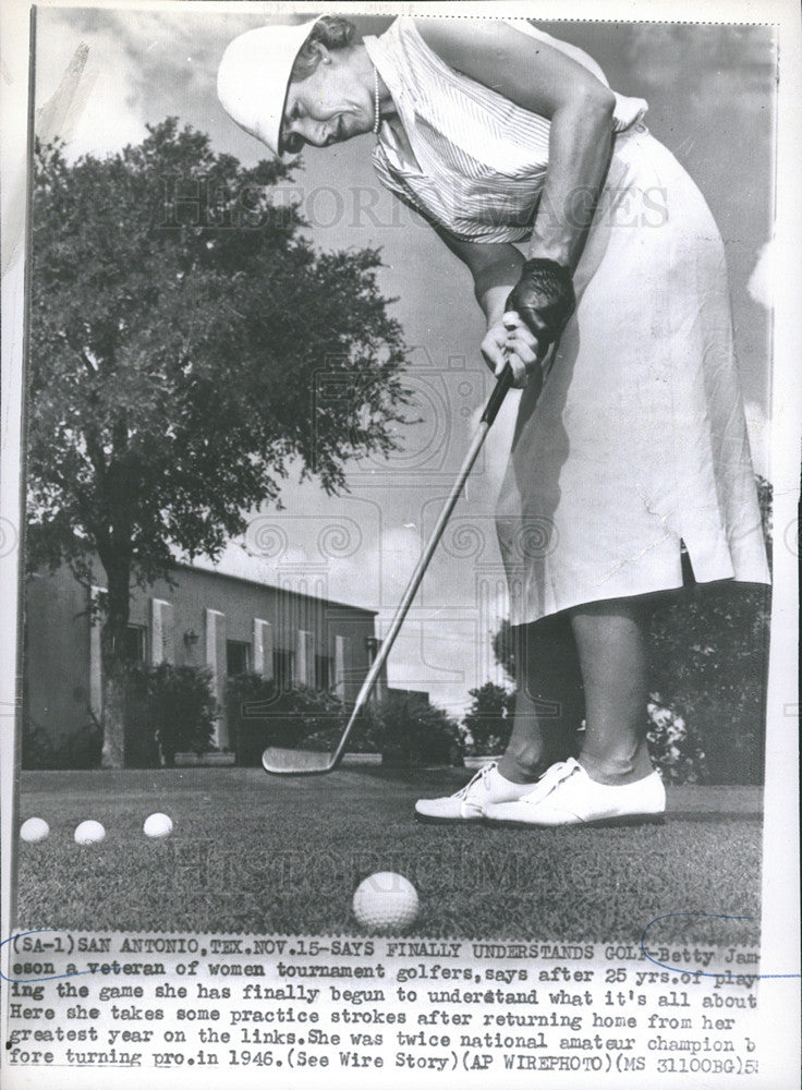 1955 Press Photo Betty Jameson Golfer National Amateur Champion Texas - Historic Images