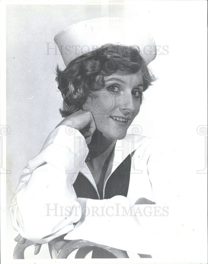 1975 Press Photo South Pacific Musical Actress Christine Anderson Sailor Suit - Historic Images