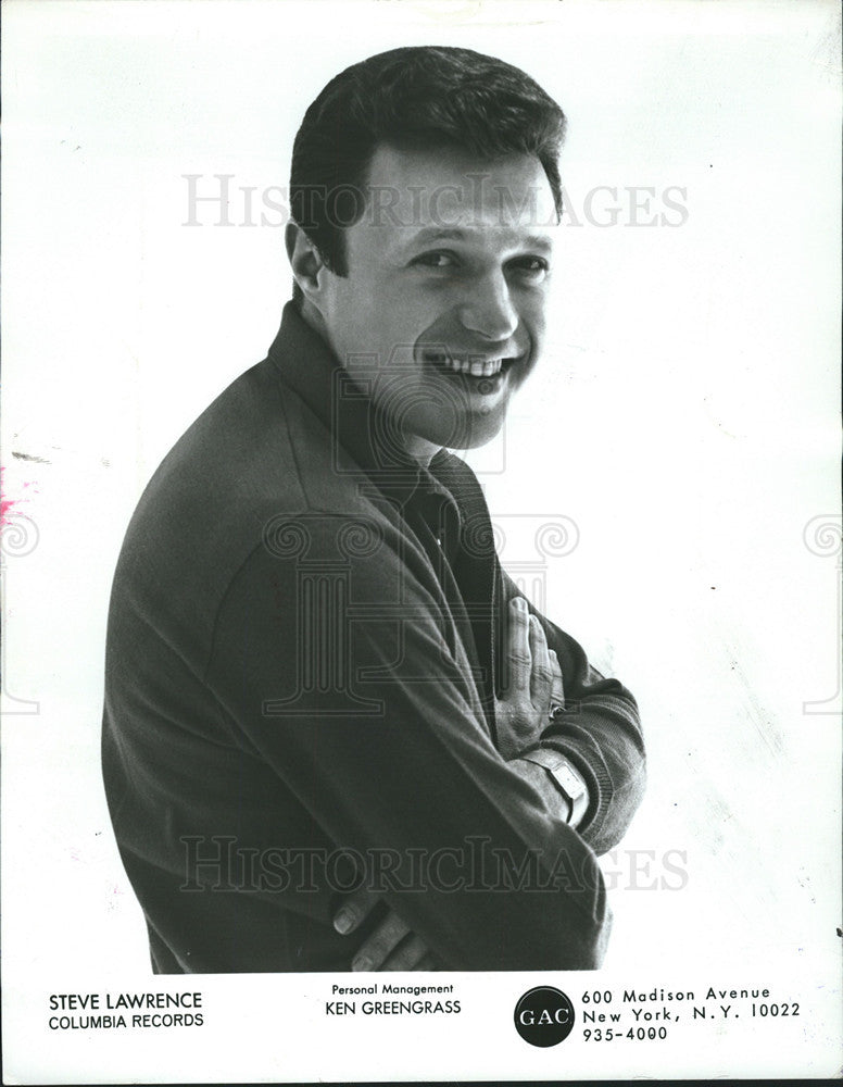 1966 Press Photo singer Steve Lawrence Columbia Records - Historic Images