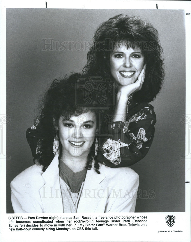 1986 Press Photo Pam Dawber Rebecca Schaeffer Actresses My Sister Sam - Historic Images