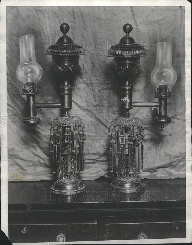 1929 Press Photo Henry Ford Museum Glass Candelabra - Historic Images