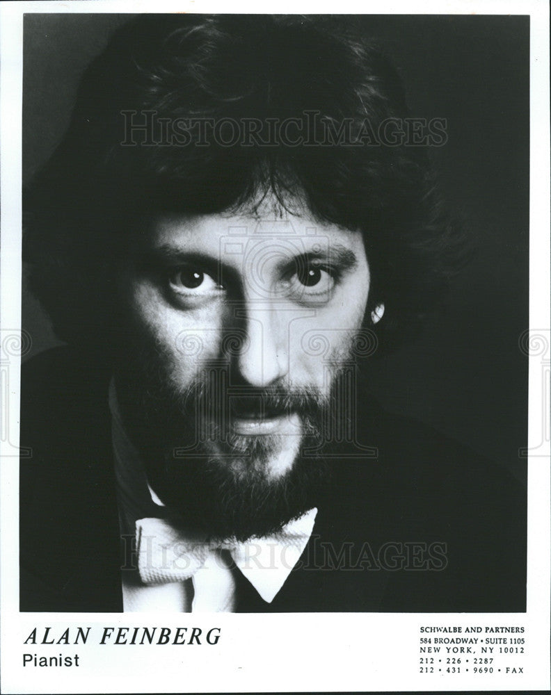 1990 Press Photo of pianist Alan Fienberg - Historic Images