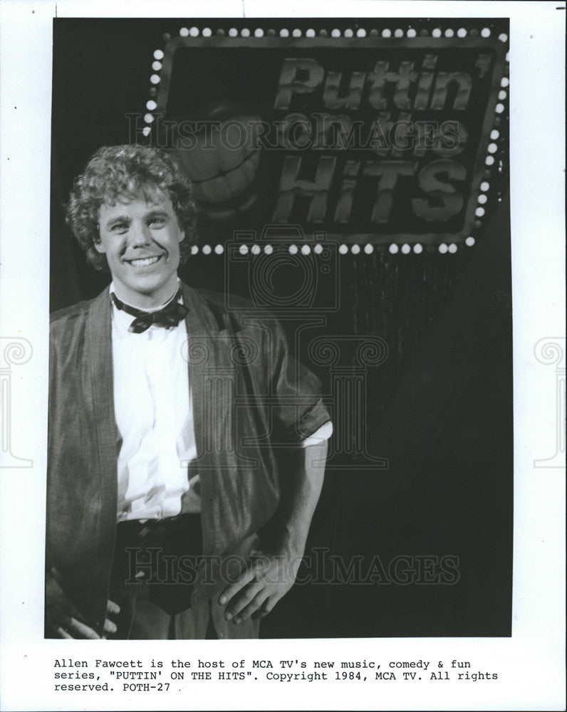 1984 Press Photo Allen Fawcett American Actor Host - Historic Images