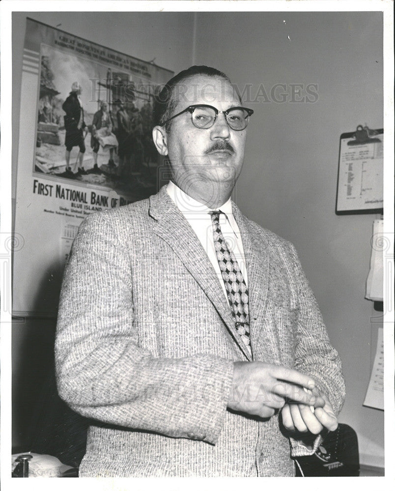 1958 Press Photo Edwin Farrar Mayor Wheaton Trial Contributing Delinquency Minor - Historic Images