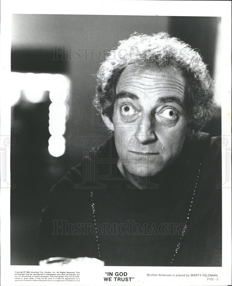 1980 Press Photo Comedian Marty Feldman - Historic Images