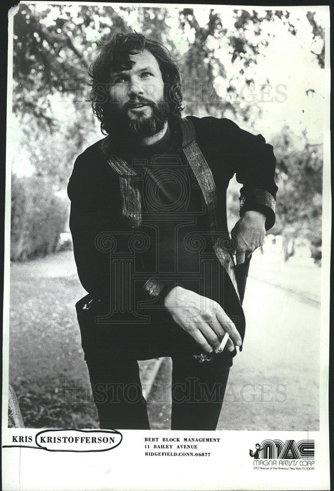 1982 Press Photo Kris Kristofferson Actor Country Music Singer - Historic Images