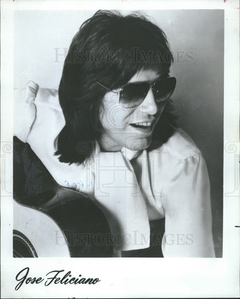 1980 Press Photo Jose Felciano Mill Run Theatre Musician - Historic Images