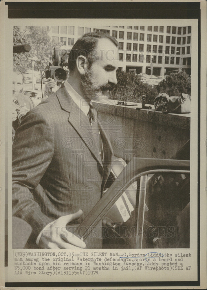 1974 Press Photo G. Gordon Liddy/Watergate Defendant/Crime - Historic Images