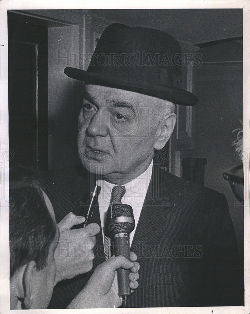 1967 Press Photo Edward Fenner Head Truck Driver Union Chicago - Historic Images