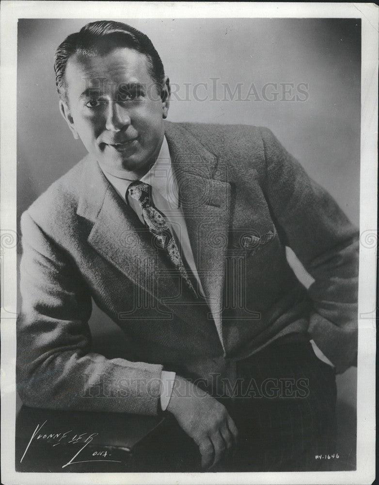 1955 Press Photo Charles Kullman Tenor Opera Singer Cincinnati Carmen Bizet - Historic Images