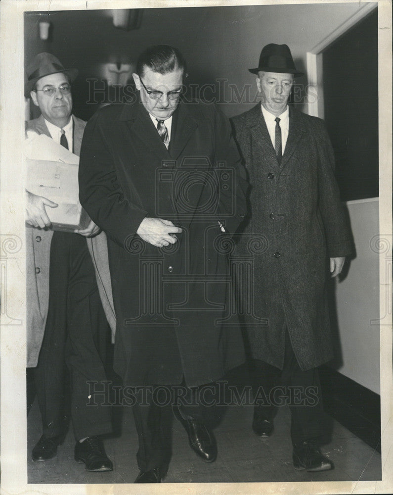 1961 Press Photo Marvin Kurth Stickney Township Building - Historic Images