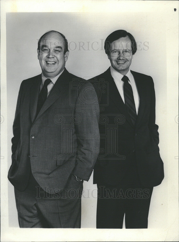 1990 Press Photo Charles Kuralt/Journalist/CBS News Correspondent/Bill Moyers - Historic Images