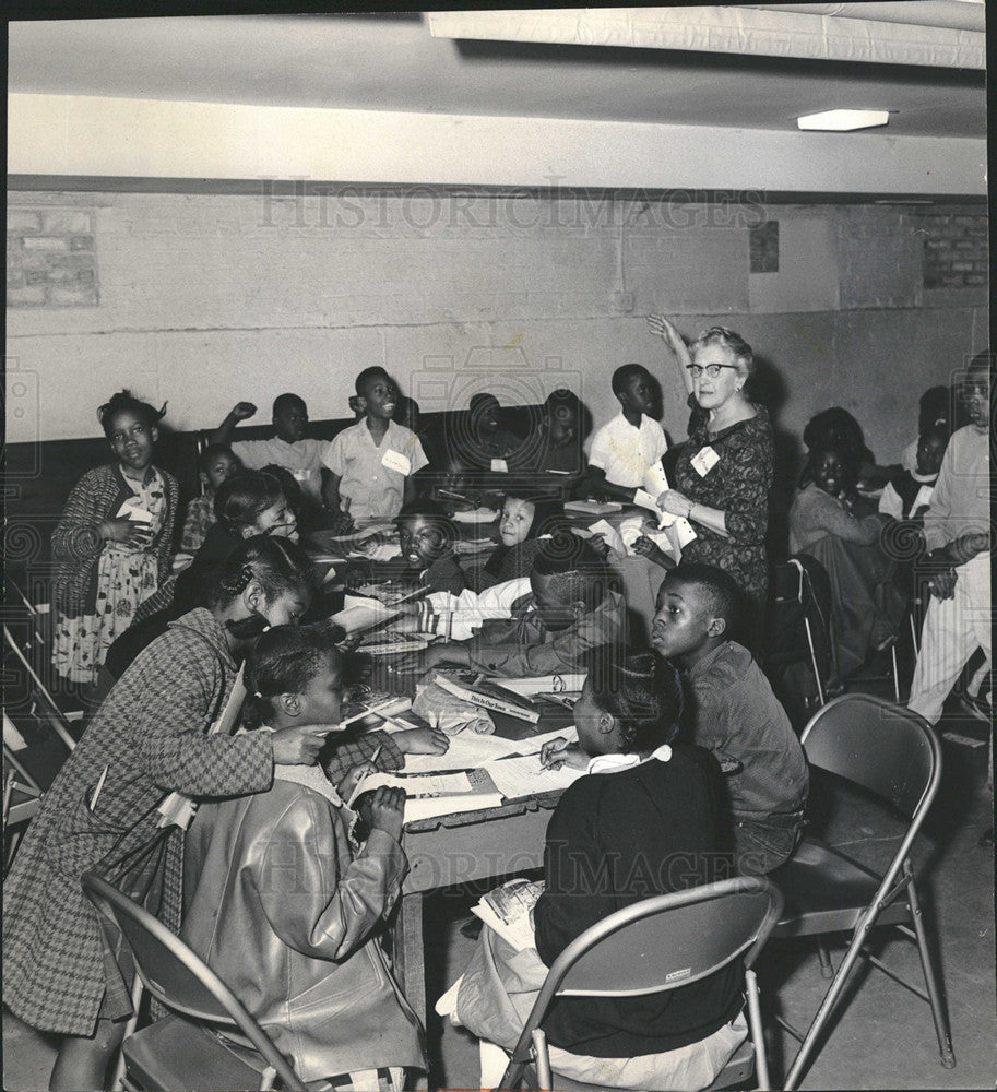 1966 Press Photo Students Boycott Jenner School/Holy Family Lutheran/K Kallander - Historic Images