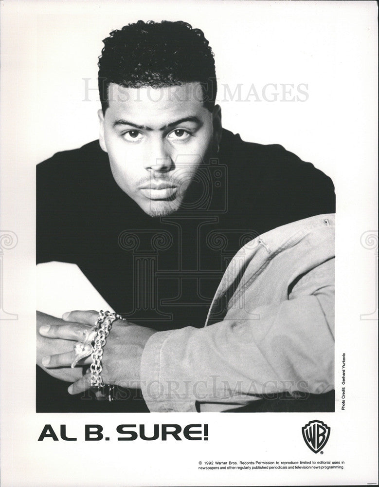 1992 Press Photo Al B. Sure Warner Bros. Records - Historic Images