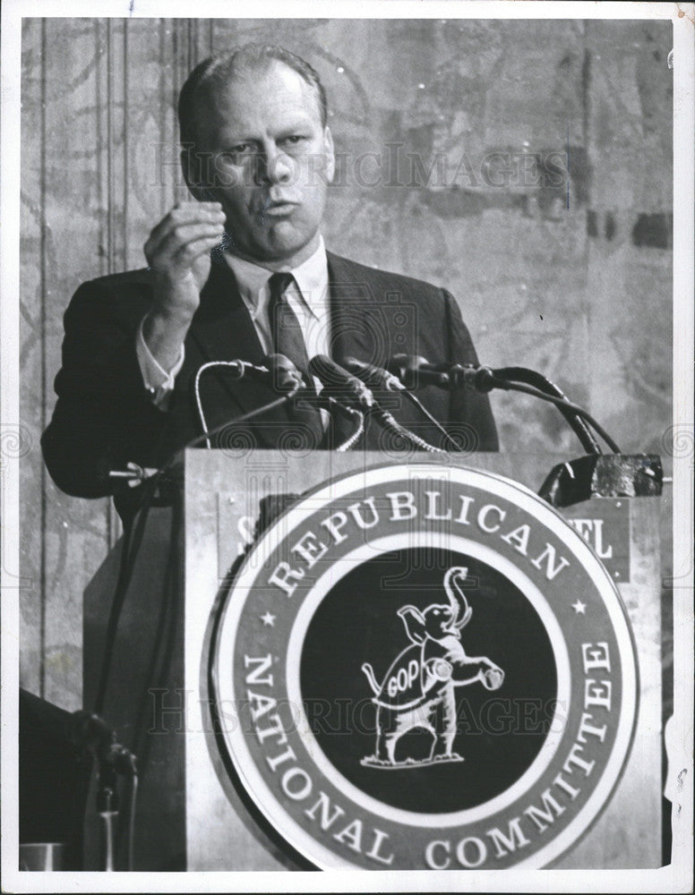 1966 Press Photo Michigan&#39;s Rep Gerald R Ford, Jr at GOP Banquet - Historic Images