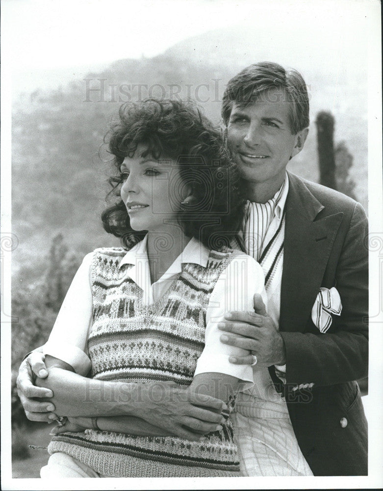 1989 Press Photo Actors Joan Collins And George Hamilton - Historic Images