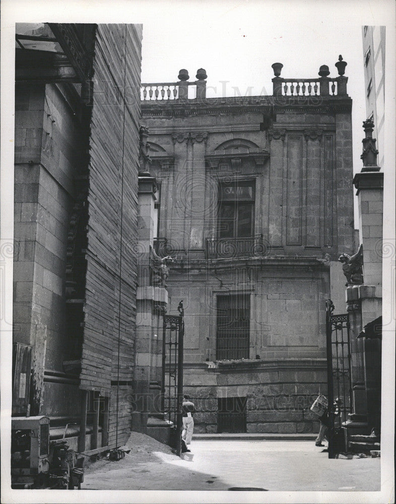 1954 Press Photo Mexico City/Building Sinking - Historic Images