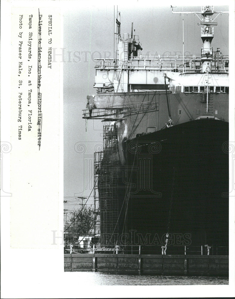Undated Press Photo Tampa Shipyards - Historic Images