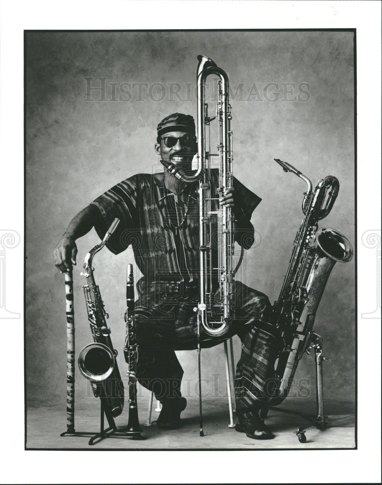 1995 Press Photo Chicago avant-garde Saxophonist Mwata Bowden - Historic Images