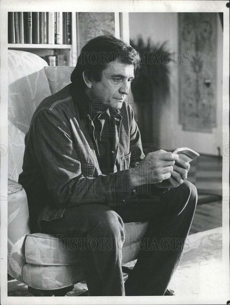 1981 Press Photo  Actor Johnny Cash in n&quot;the Pride of Jesse Hallam&quot; - Historic Images