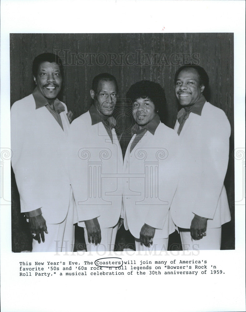 1989 Press Photo The Coasters American R&amp;B/Rock &#39;n Roll 1950&#39;s Legends - Historic Images