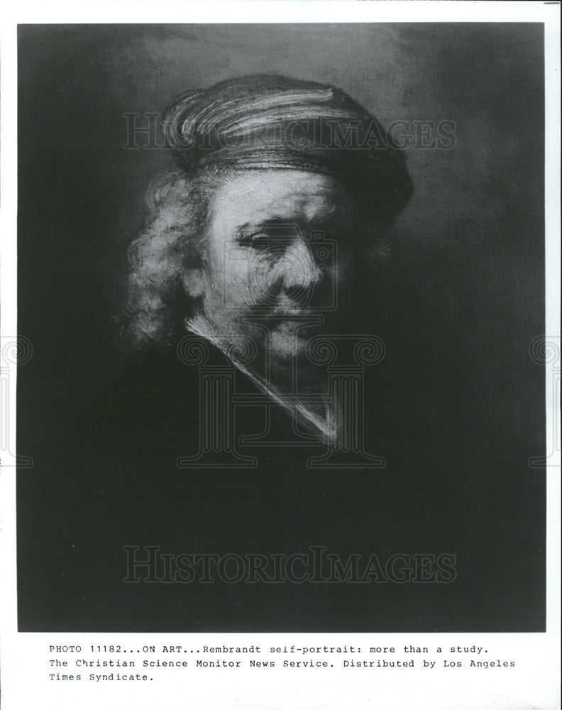 1982 Press Photo Rembrandt self portrait - Historic Images