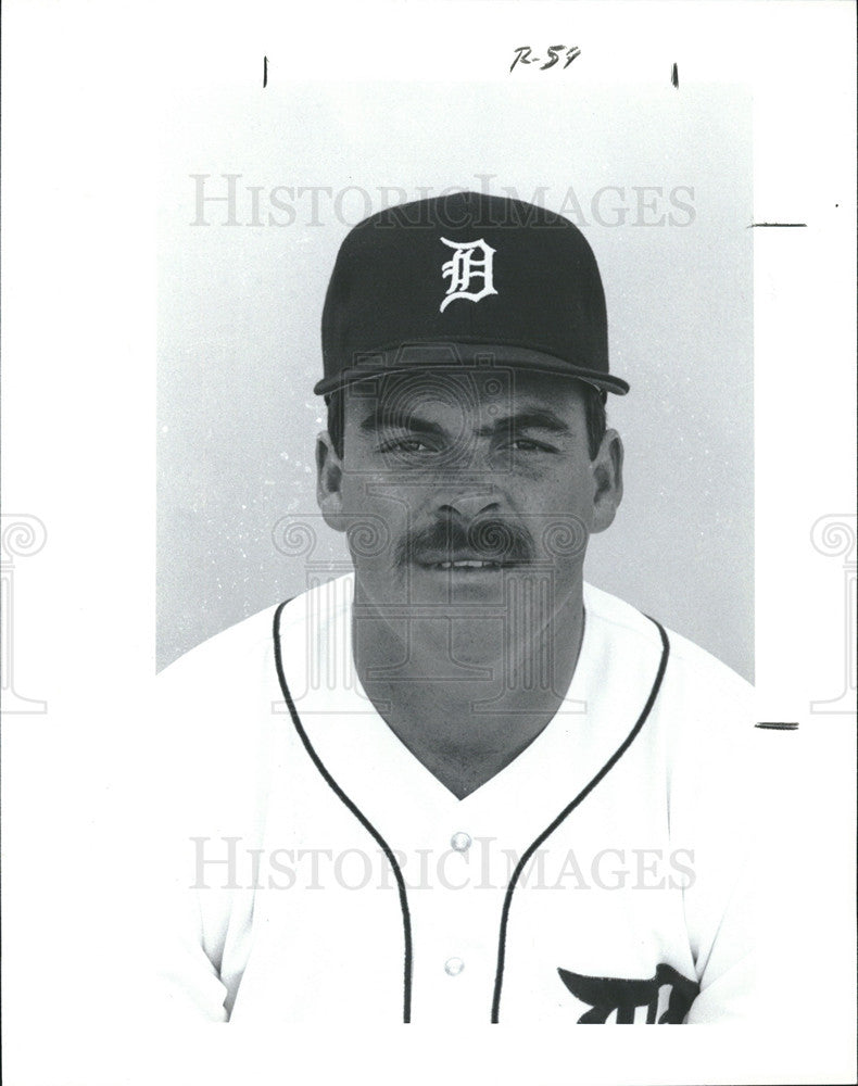 1985 Press Photo Walt Terrell Detroit Tigers Baseball Player Position Pitcher - Historic Images