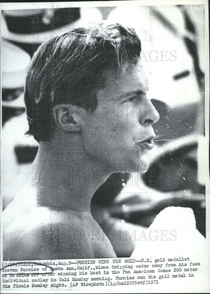 1971 Press Photo Olympic Swimmer Steven Furniss Pan American Games 200 Meter - Historic Images