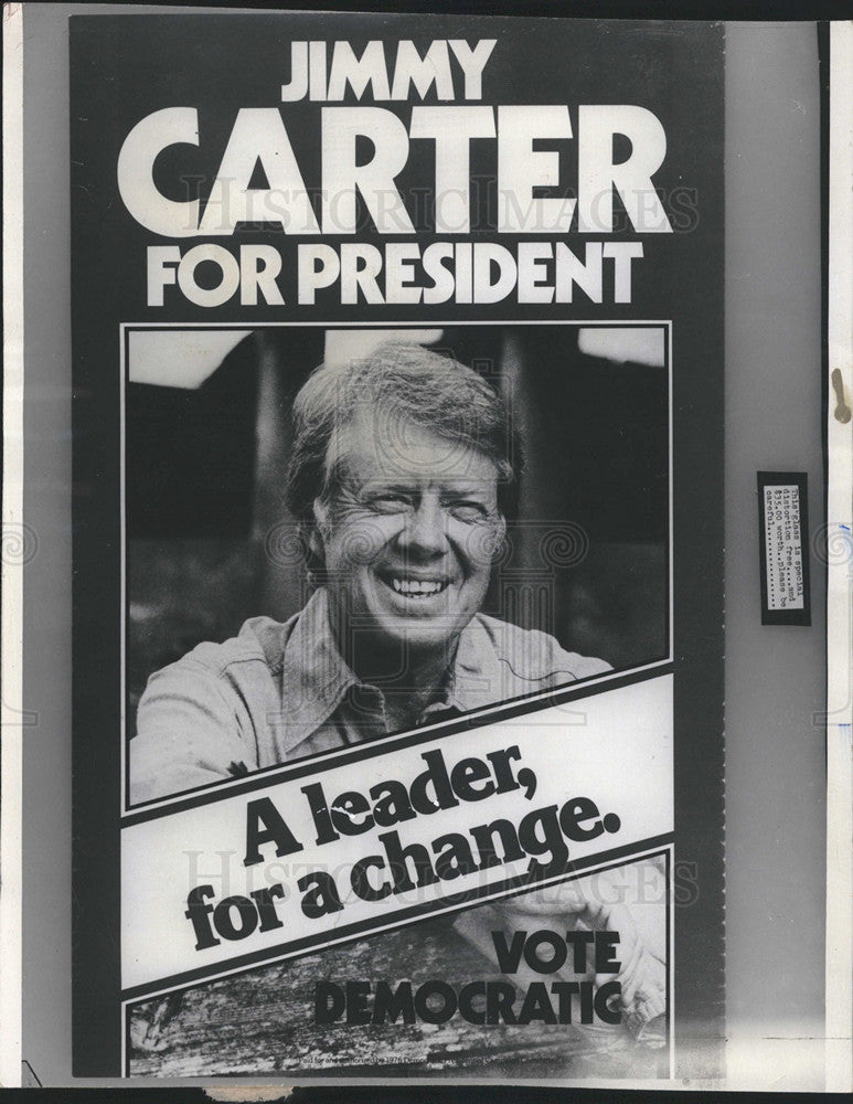 1976 Press Photo Jimmy Carter running for President - Historic Images