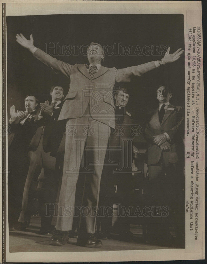 1976 Press Photo Democrat Pres candidate Jimmy Carter - Historic Images